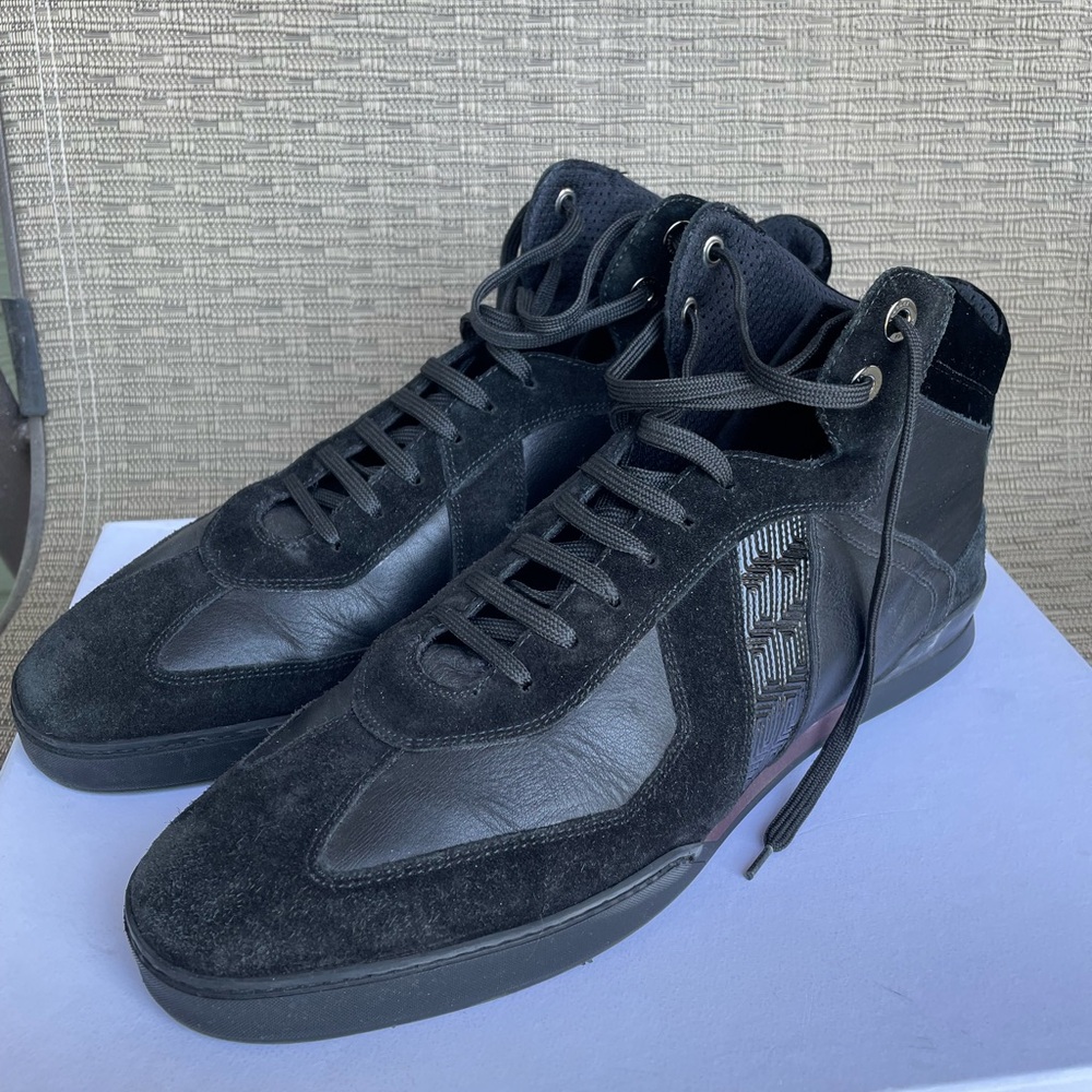 Versace Black High-Top Sneakers